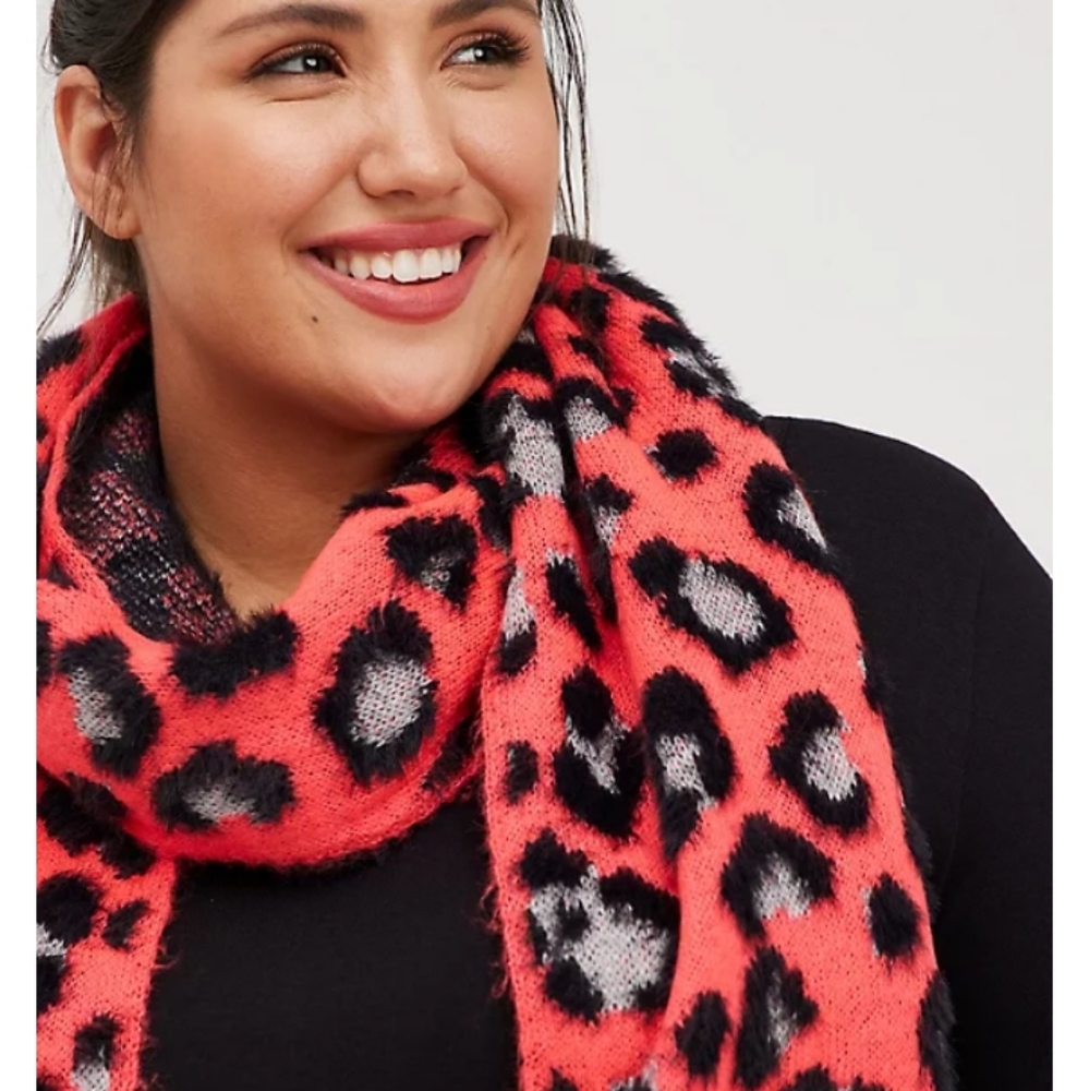 Torrid Leopard Magenta Blanket Scarf